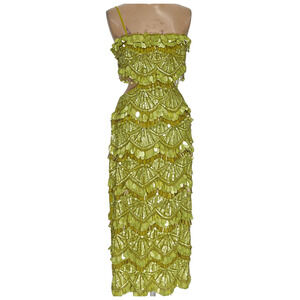 ASOS Green Long Bodycon Dress